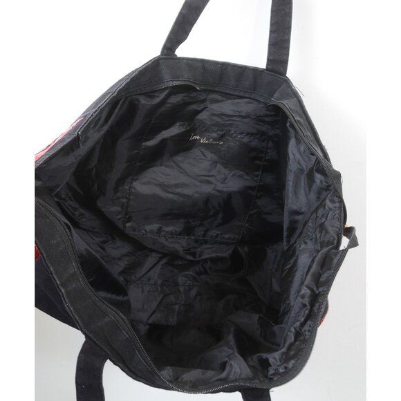 Victoria’s Secret Sequin Lip’s Black Red X-LARGE Tote Carry-on Duffle Weekender - Picture 10 of 13